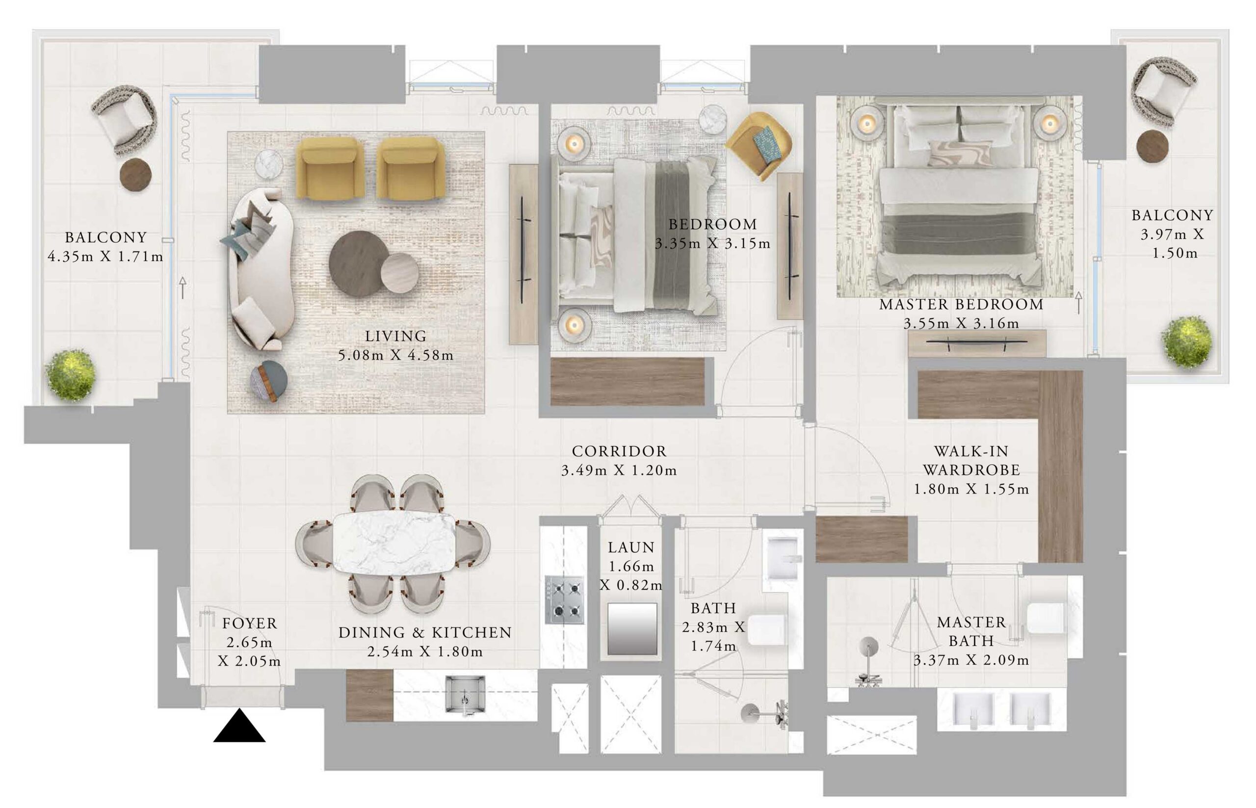 1196sqft-2bedroomfloorplan-emaarcreekhaven-DCH