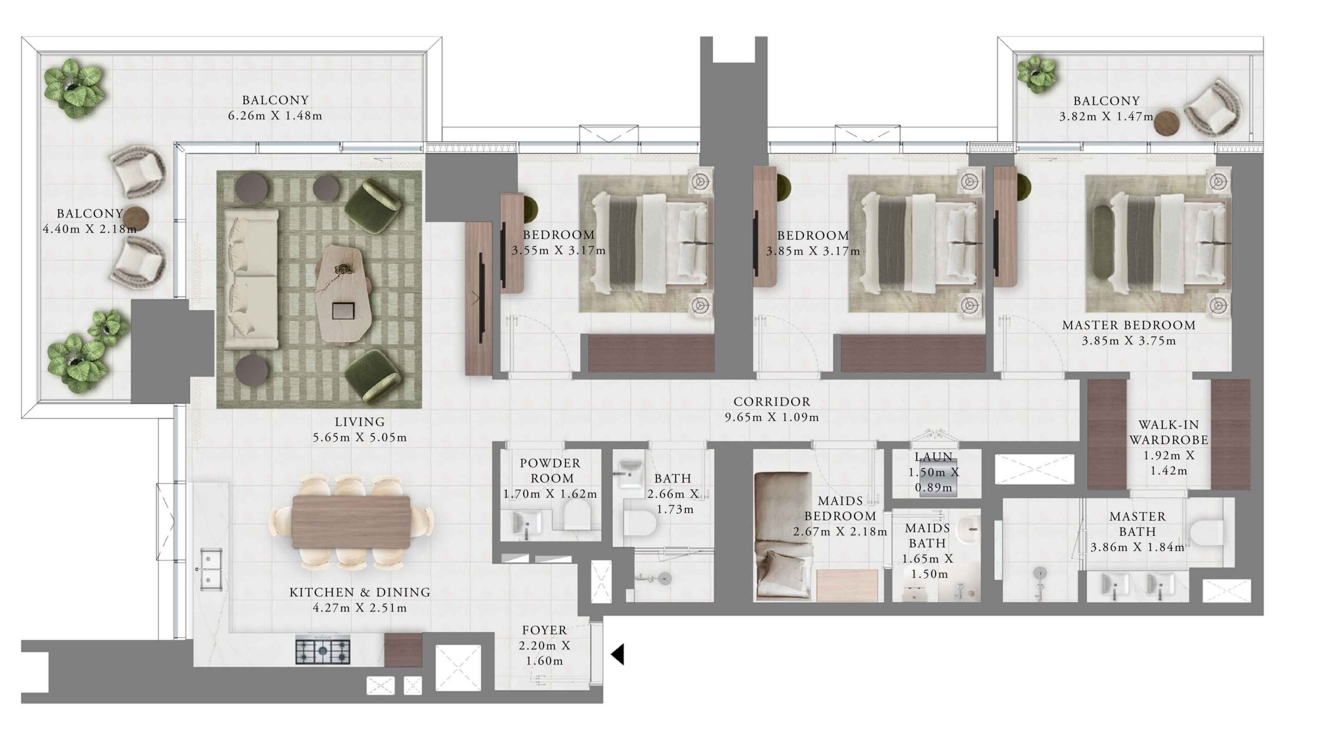 1855sqft-3bedroomfloorplan-emaarcreekbay-DCH