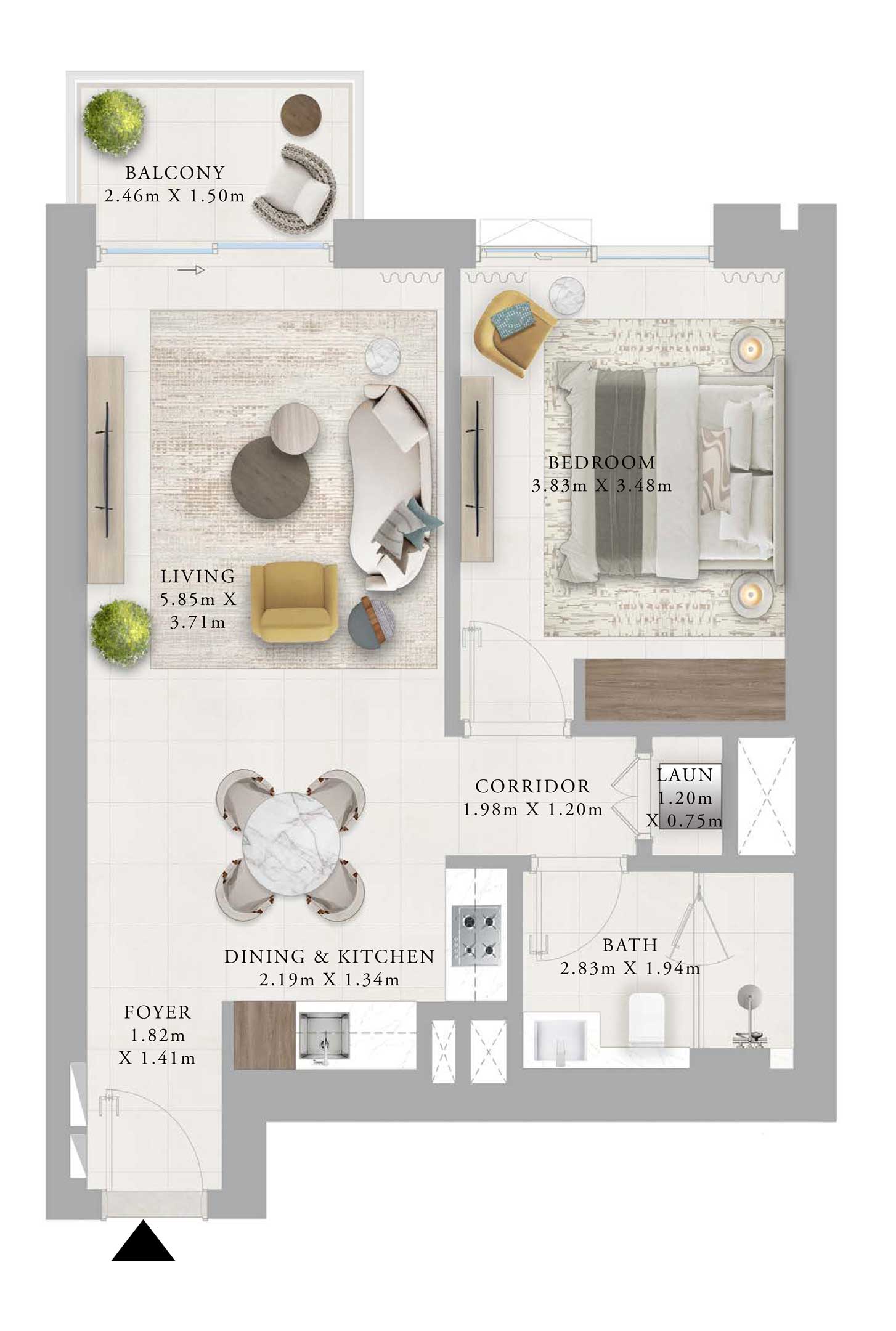 730sqft-1bedroomfloorplan-emaarcreekhaven-DCH