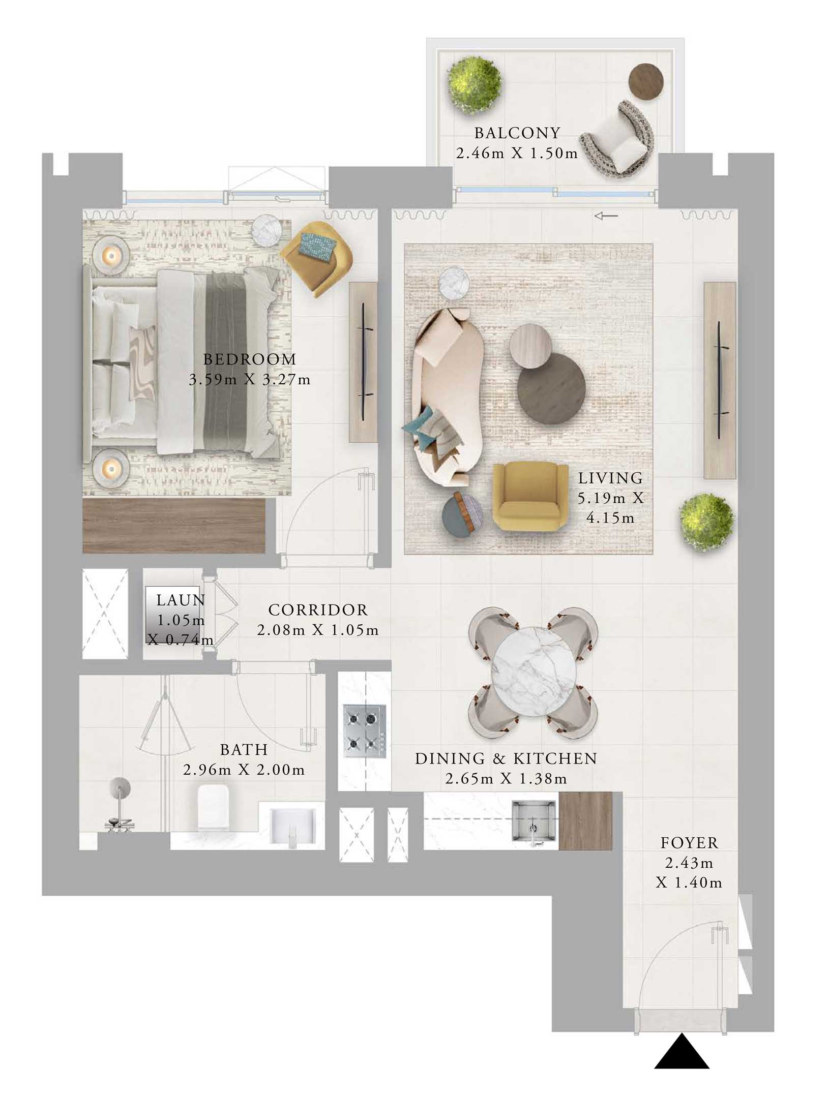 733sqft-1bedroomfloorplan-emaarcreekhaven-DCH