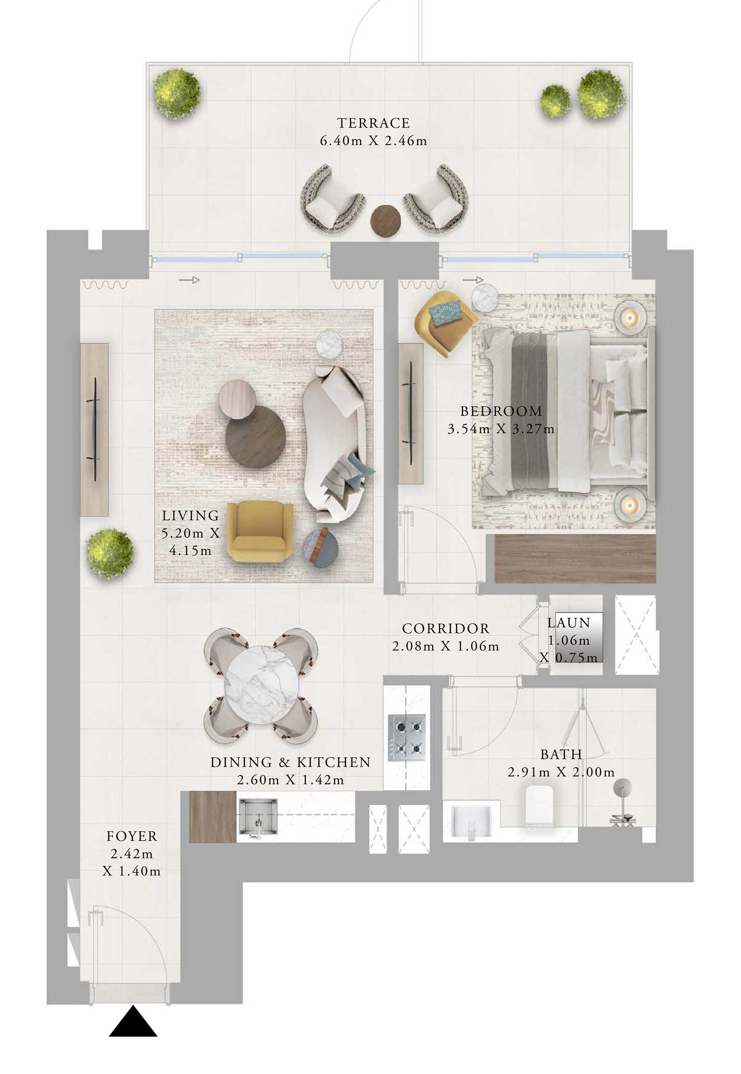 877sqft-1bedroomfloorplan-emaarcreekhaven-DCH