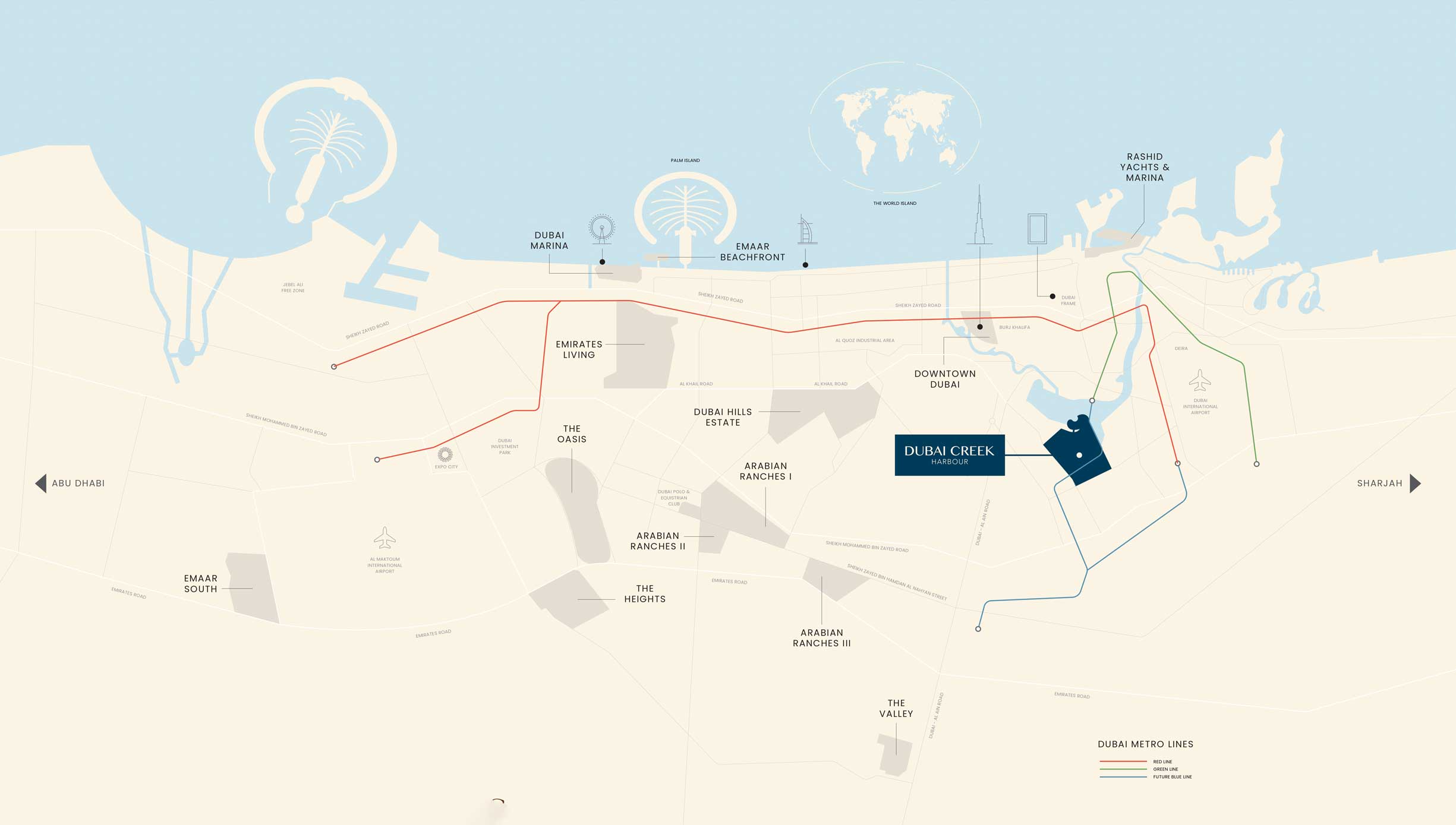 Albero-Connectivity-is-10-minutes-Easy-Reach-to-Downtown-Dubai Reach from Albero DCH to any majour tourist destination within 10-15 minutes drive
