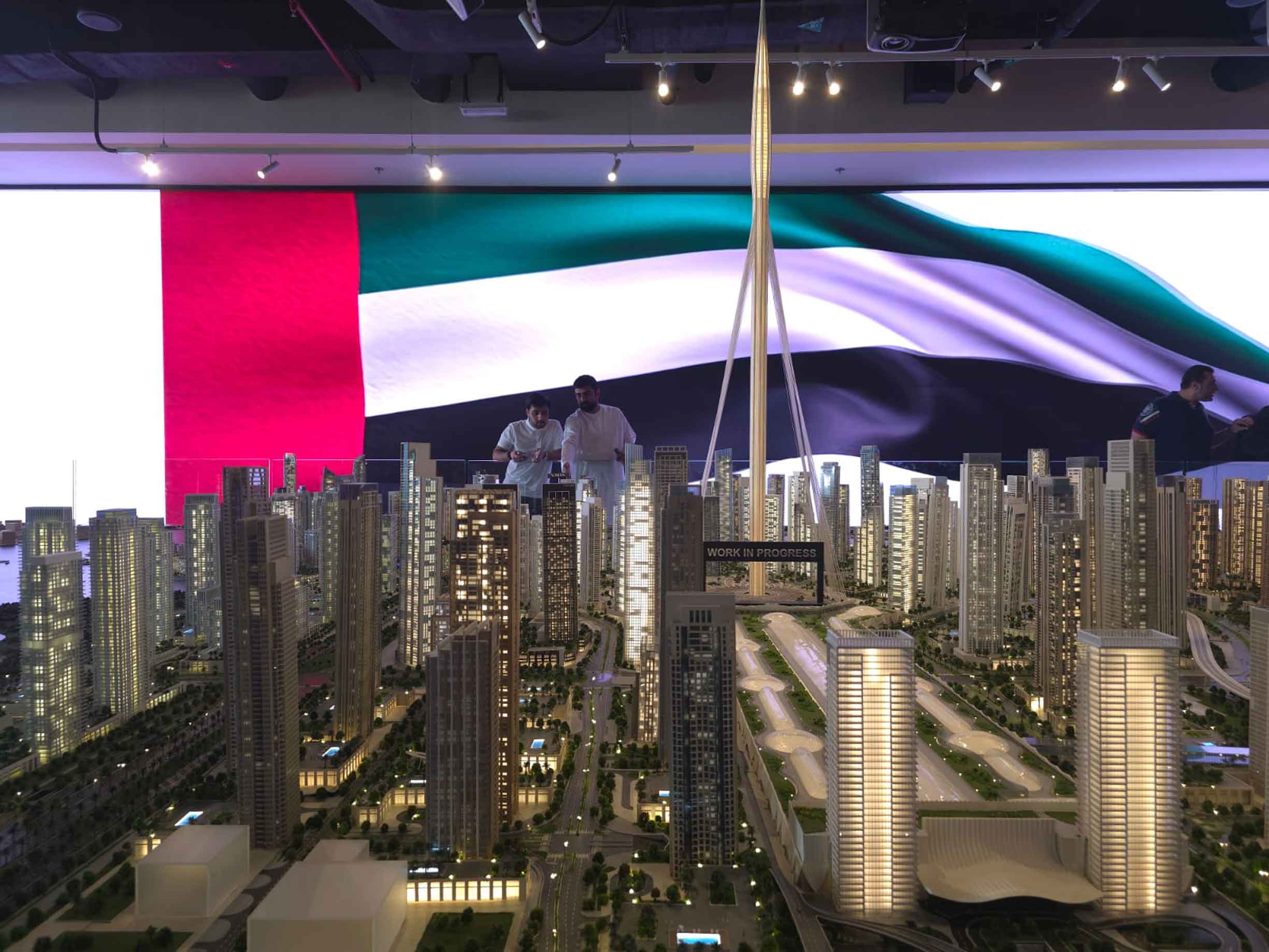 Visitors exploring EMAAR Valia during the EOI event ahead of the official Dubai Creek Harbour launch