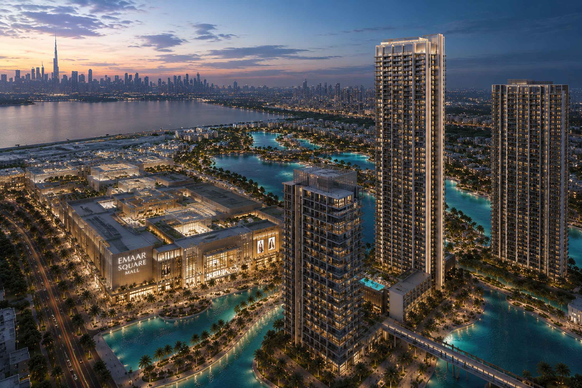 Valia Tower in Dubai Creek Harbour adjacent to Square Mall
