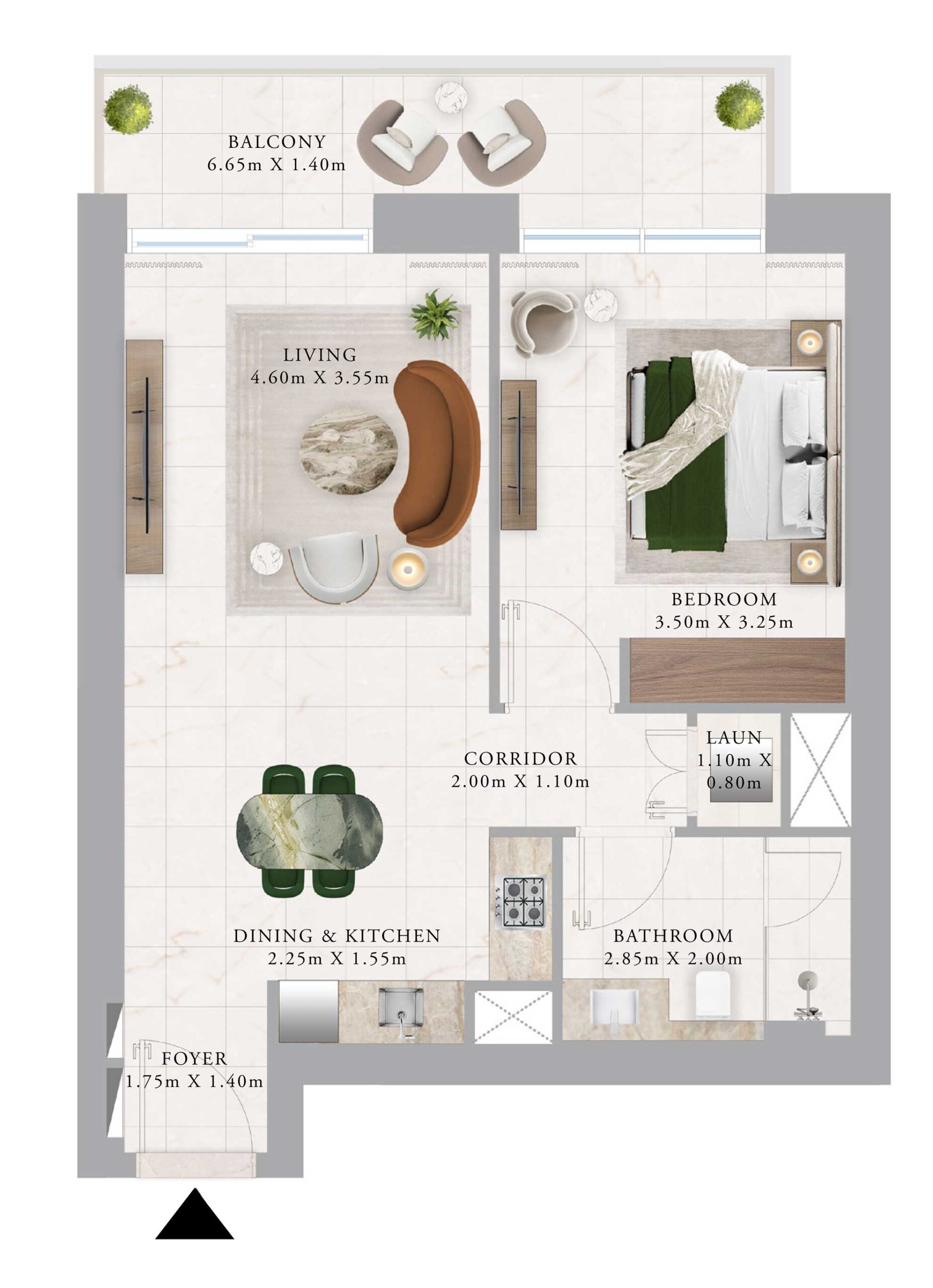 floorplan-1bedroom-799.11sqft-AddressResidences-EMAAR-DubaiCreekHarbour