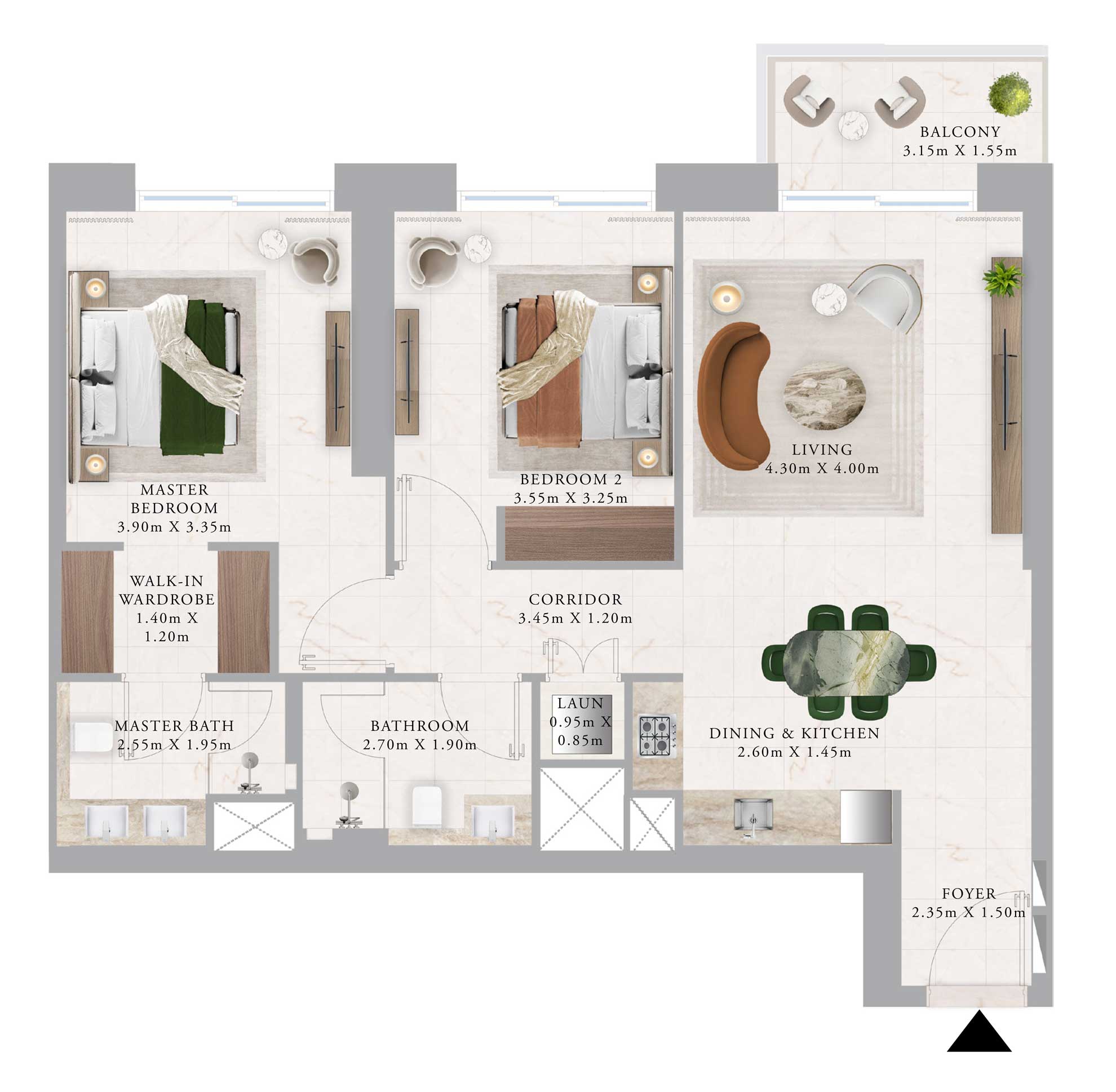 floorplan-2bedroom-1074.16sqft-AddressResidences-EMAAR-DubaiCreekHarbour