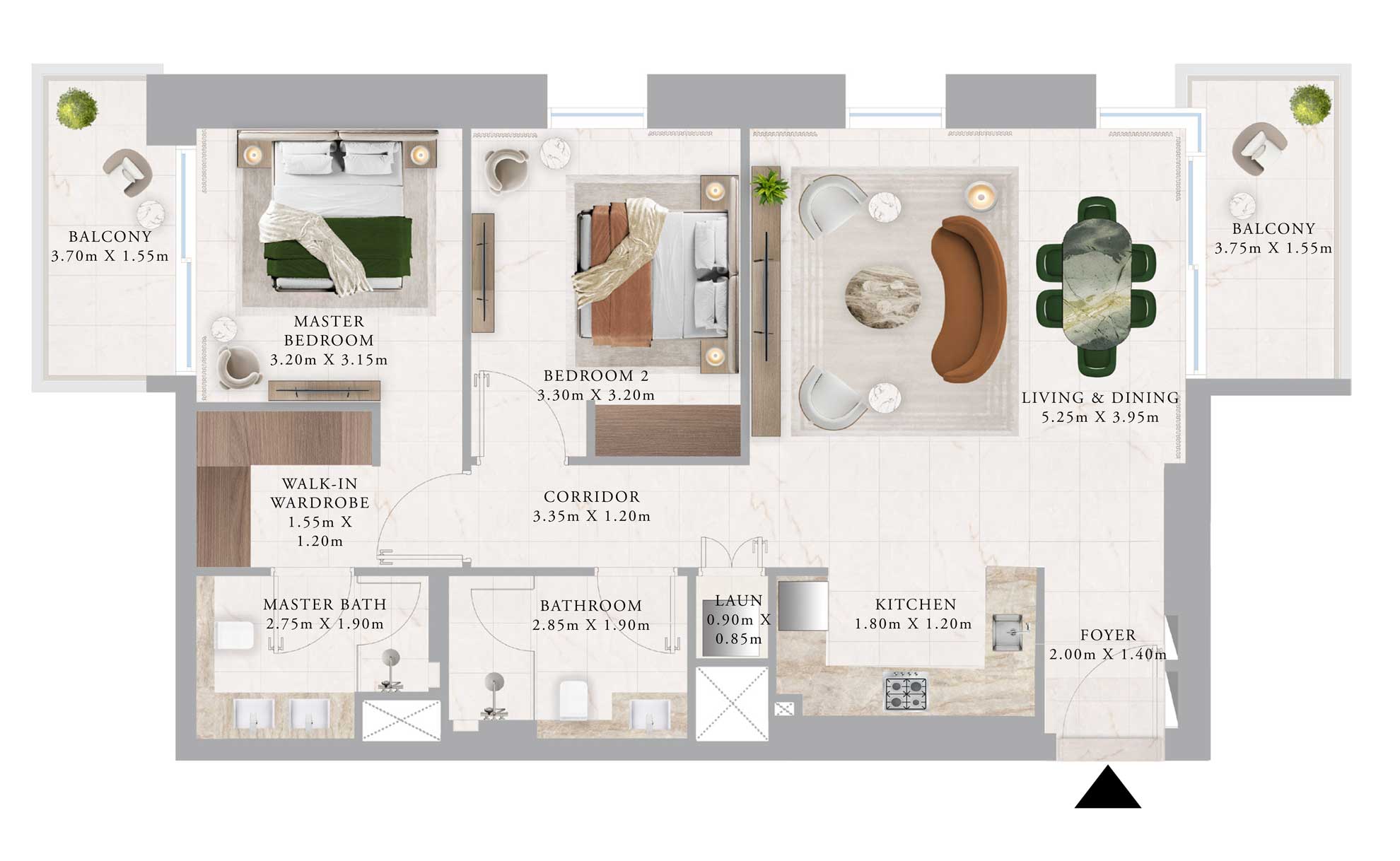 floorplan-2bedroom-1110.83sqft-AddressResidences-EMAAR-DubaiCreekHarbour