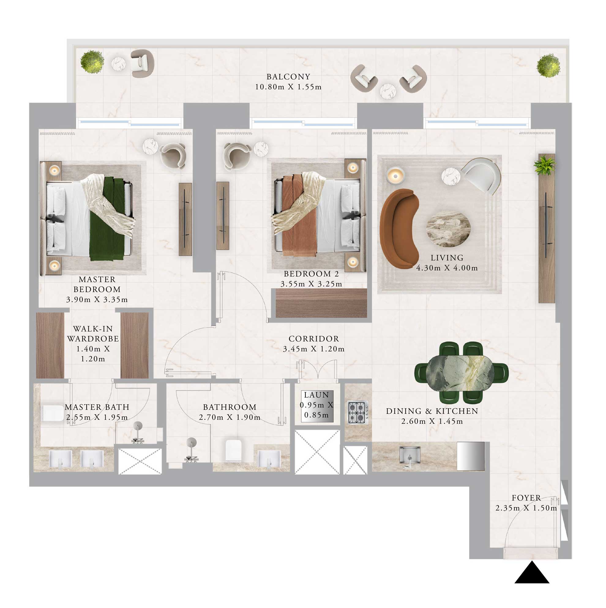 floorplan-2bedroom-1211.16sqft-AddressResidences-EMAAR-DubaiCreekHarbour