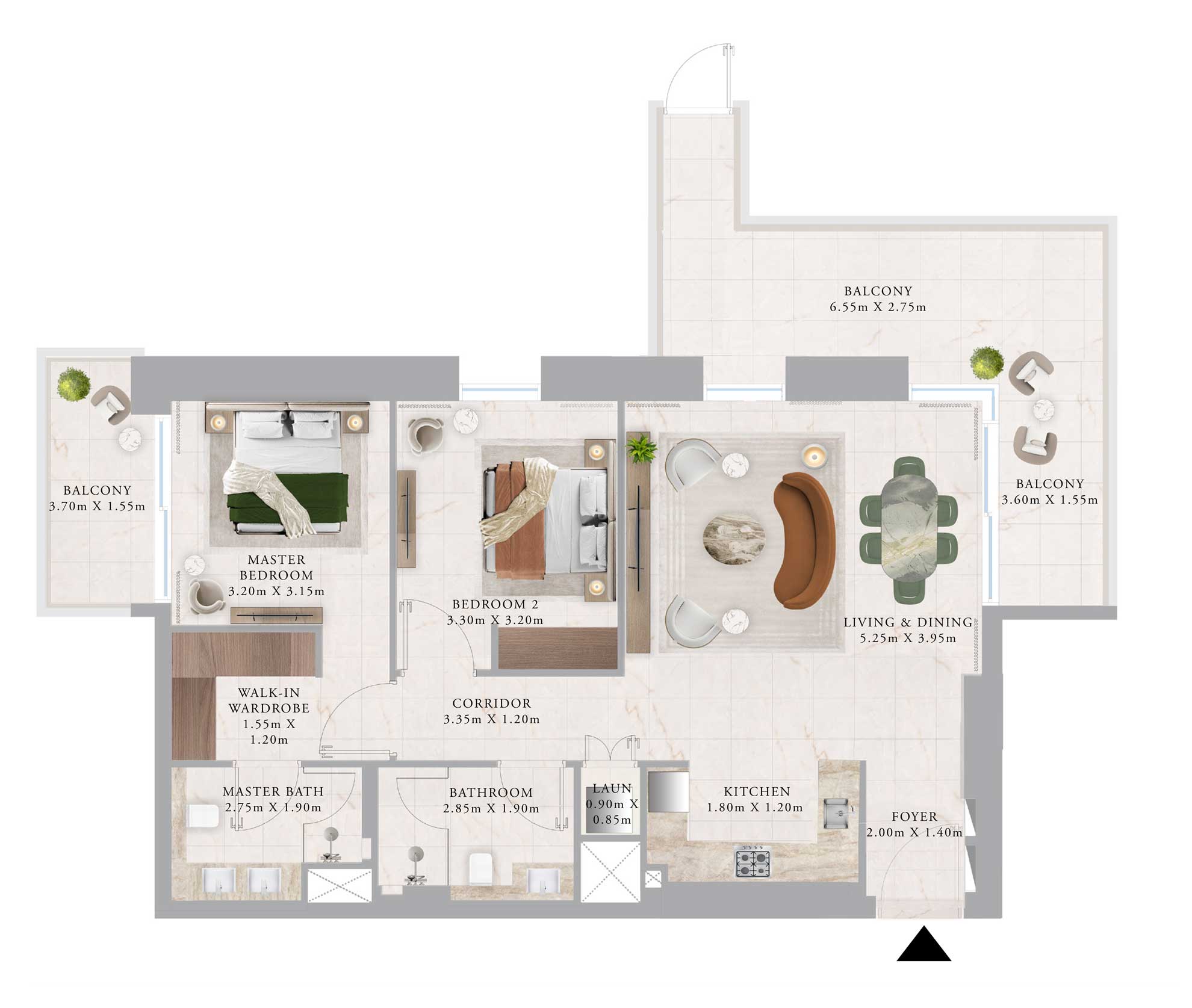 floorplan-2bedroom-1328.26sqft-AddressResidences-EMAAR-DubaiCreekHarbour