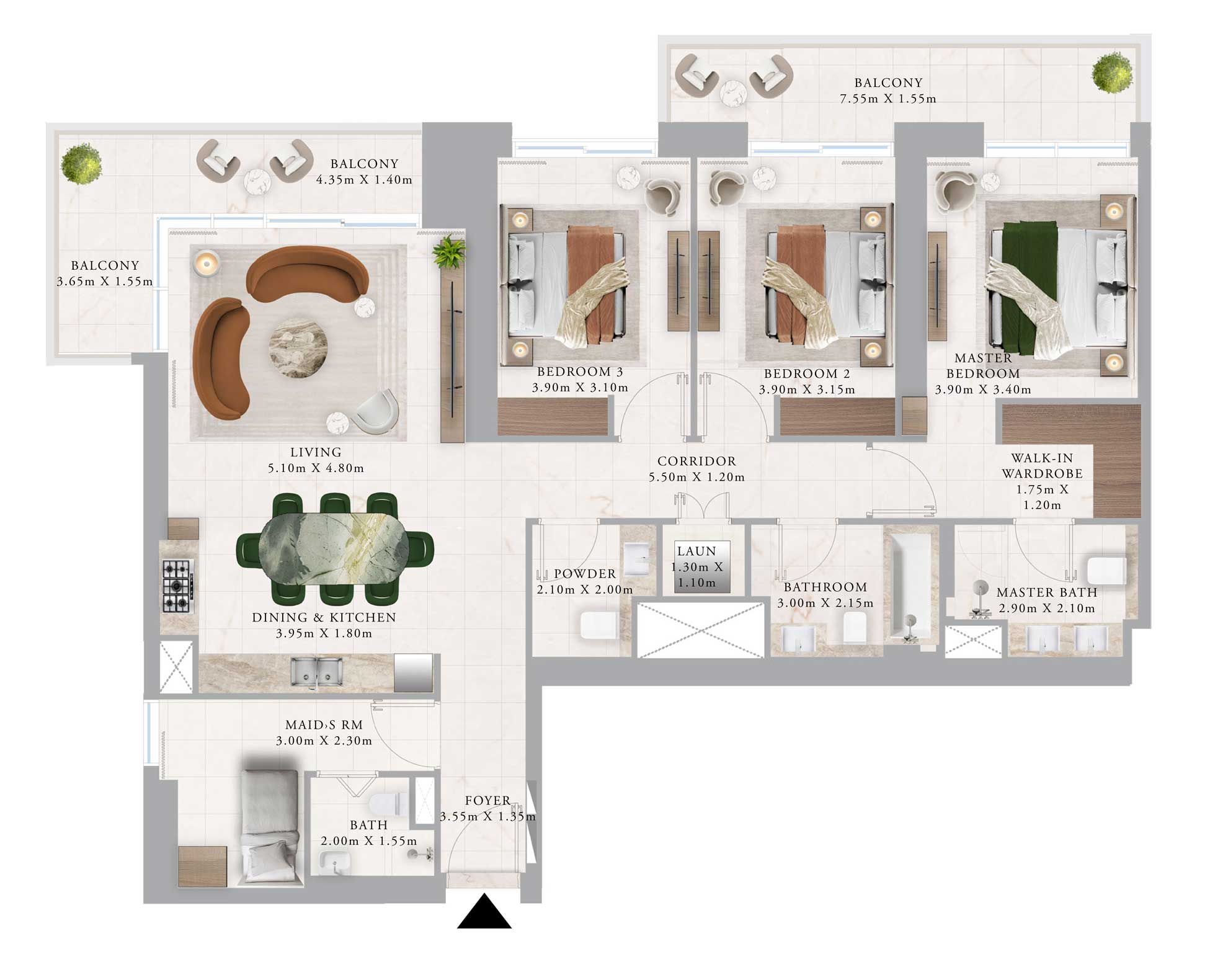 floorplan-3bedroom-1894.2sqft-AddressResidences-EMAAR-DubaiCreekHarbour
